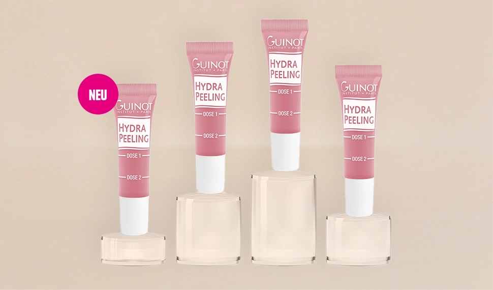 Zu sehen ist das Monatsangebot Juni 2025, das Produkt Guinot Hydra Peeling.